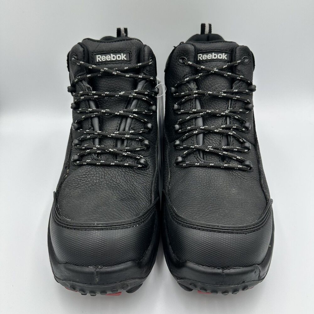 NEW Reebok Tiahawk RB4555 Men 12 M Waterproof Work Boots Black Leather Steel Toe - Picture 2 of 6